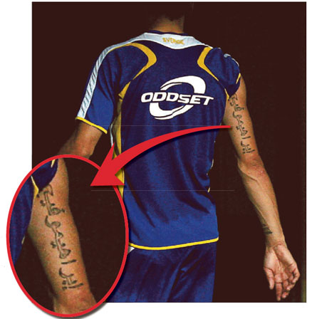 Fernando Torres with tribal tattoos images on. Ibrahimovic Tato
